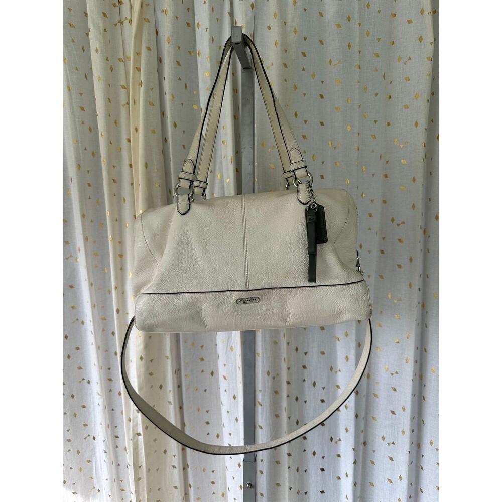 Coach #31324 Vermillion Park Kathryn Triple Zip Soft Pebble Leather Satchel Bag - Picture 2 of 12